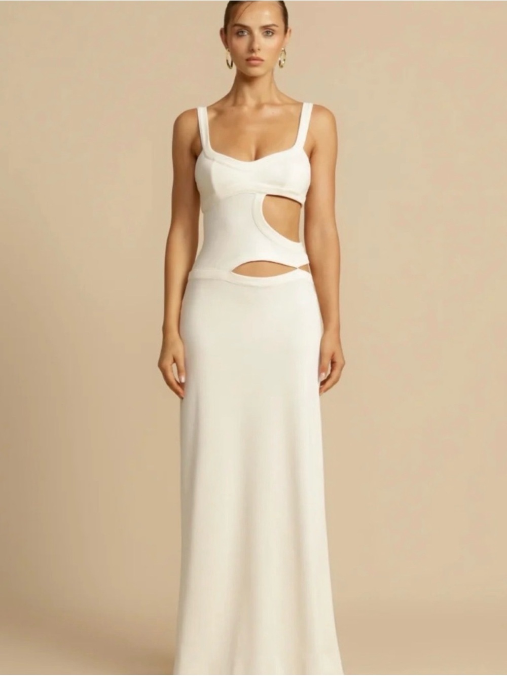 Arcina Ori Jetta Cutout Dress Ivory - Small
